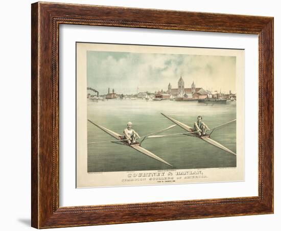 Single Rowers-null-Framed Art Print