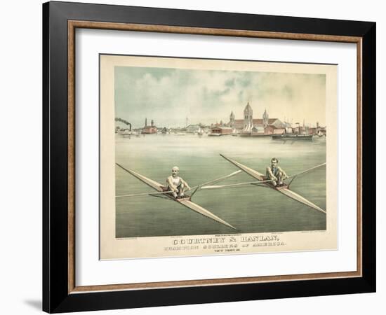 Single Rowers-null-Framed Art Print