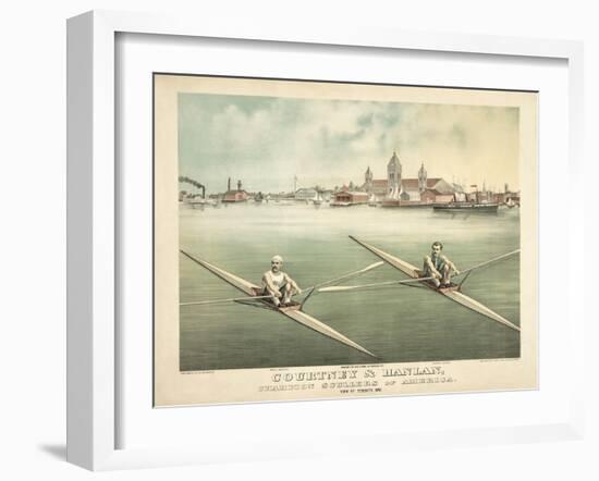 Single Rowers-null-Framed Art Print