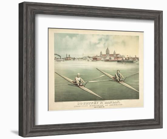 Single Rowers-null-Framed Art Print