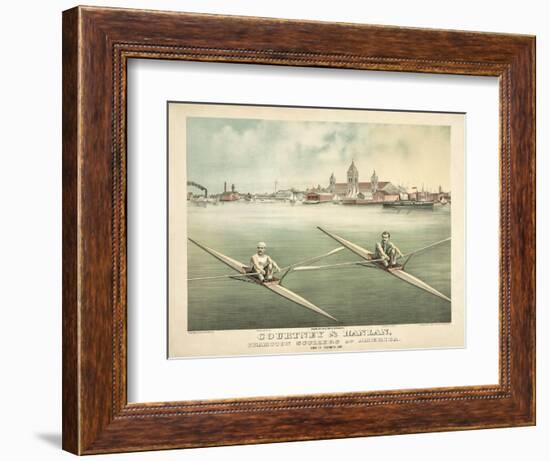 Single Rowers-null-Framed Art Print