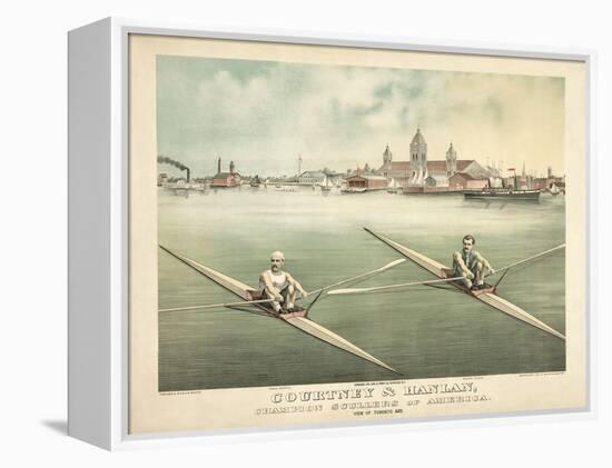 Single Rowers-null-Framed Stretched Canvas