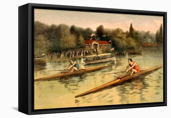 Single Rowing Competition-null-Framed Stretched Canvas