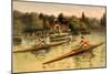 Single Rowing Competition-null-Mounted Art Print