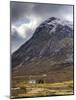 Single Small Cottage and Buachaille Etive Mor, Rannoch Moor, Glencoe, Highland Region, Scotland-Chris Hepburn-Mounted Photographic Print