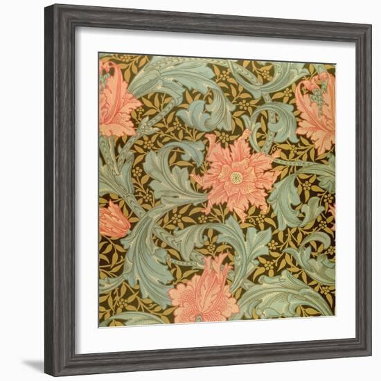 "Single Stem" Wallpaper Design-William Morris-Framed Giclee Print