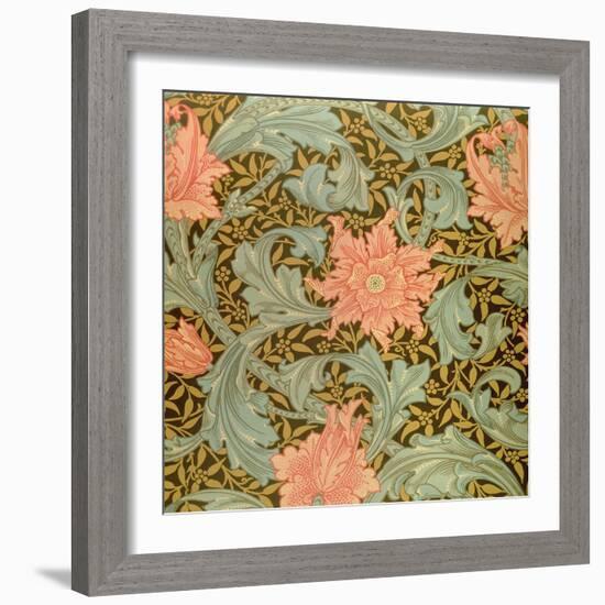 "Single Stem" Wallpaper Design-William Morris-Framed Giclee Print