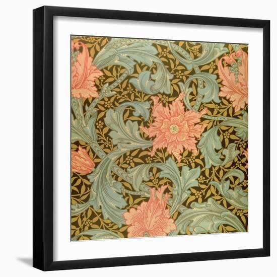 "Single Stem" Wallpaper Design-William Morris-Framed Giclee Print