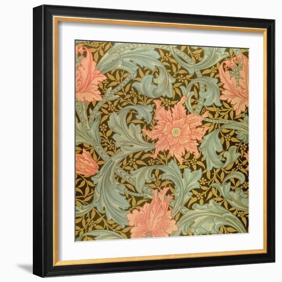 "Single Stem" Wallpaper Design-William Morris-Framed Giclee Print