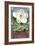 Single White Magnolia - Atlanta, Georgia-Lantern Press-Framed Art Print