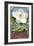 Single White Magnolia - Atlanta, Georgia-Lantern Press-Framed Art Print