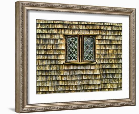 Single Window with Shingled Walls, Nantucket, Massachusetts.-Sabine Jacobs-Framed Photographic Print