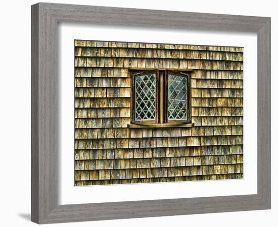 Single Window with Shingled Walls, Nantucket, Massachusetts.-Sabine Jacobs-Framed Photographic Print