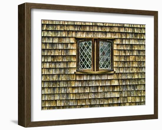 Single Window with Shingled Walls, Nantucket, Massachusetts.-Sabine Jacobs-Framed Photographic Print