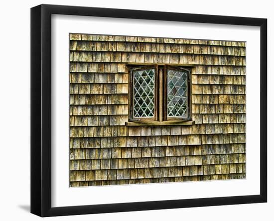 Single Window with Shingled Walls, Nantucket, Massachusetts.-Sabine Jacobs-Framed Photographic Print