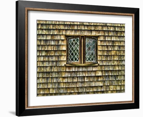 Single Window with Shingled Walls, Nantucket, Massachusetts.-Sabine Jacobs-Framed Photographic Print