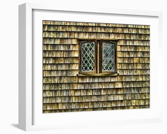 Single Window with Shingled Walls, Nantucket, Massachusetts.-Sabine Jacobs-Framed Photographic Print