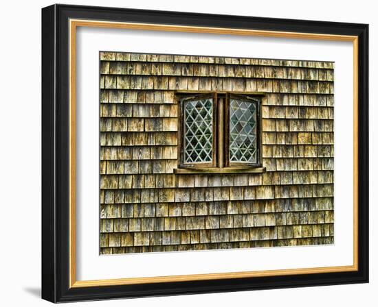 Single Window with Shingled Walls, Nantucket, Massachusetts.-Sabine Jacobs-Framed Photographic Print