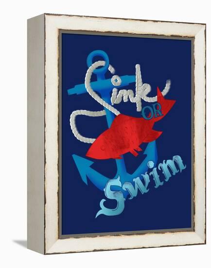 Sink Or Swim-null-Framed Premier Image Canvas