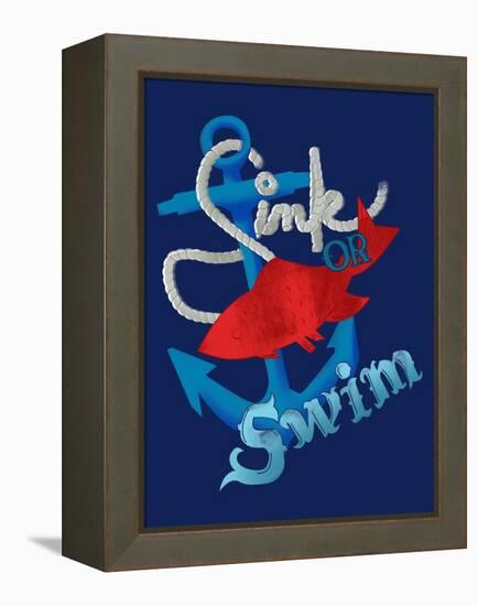 Sink Or Swim-null-Framed Premier Image Canvas