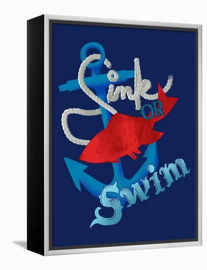 Sink Or Swim-null-Framed Premier Image Canvas