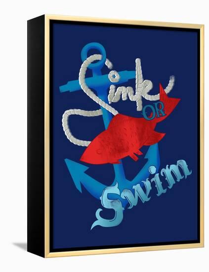 Sink Or Swim-null-Framed Premier Image Canvas