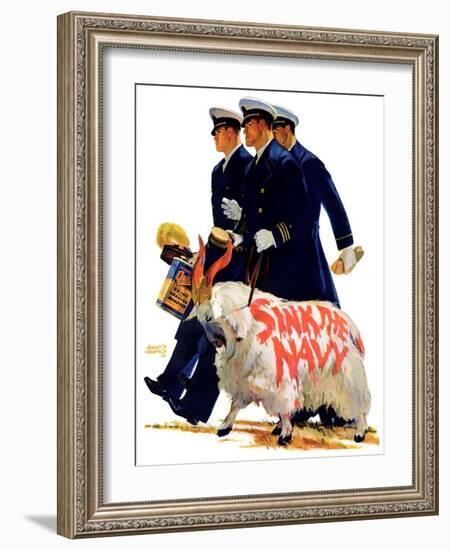 "Sink the Navy,"November 30, 1935-Albert W. Hampson-Framed Giclee Print