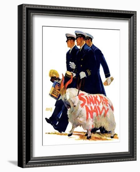 "Sink the Navy,"November 30, 1935-Albert W. Hampson-Framed Giclee Print