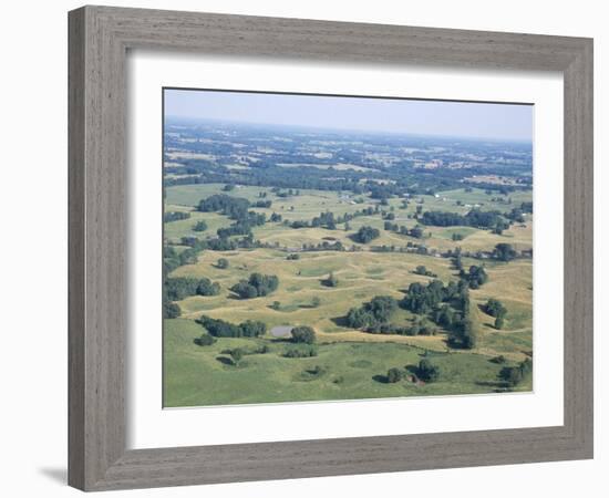 Sinkhole Plain, Polygonal Doline Karst, Near Mammoth Cave, Kentucky, USA-Tony Waltham-Framed Photographic Print