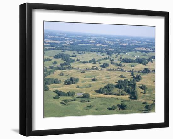 Sinkhole Plain, Polygonal Doline Karst, Near Mammoth Cave, Kentucky, USA-Tony Waltham-Framed Photographic Print