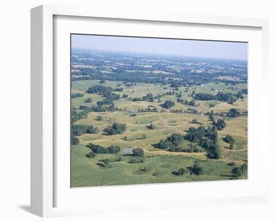 Sinkhole Plain, Polygonal Doline Karst, Near Mammoth Cave, Kentucky, USA-Tony Waltham-Framed Photographic Print