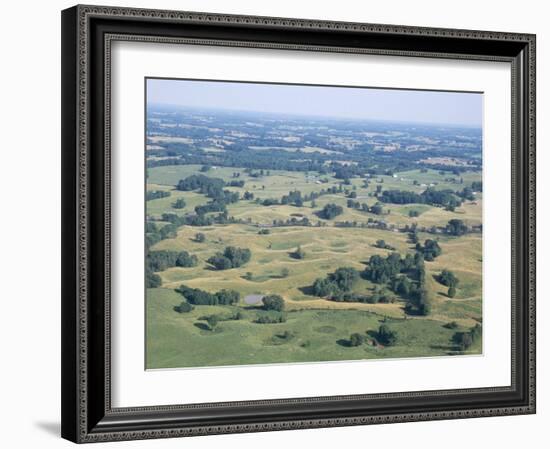 Sinkhole Plain, Polygonal Doline Karst, Near Mammoth Cave, Kentucky, USA-Tony Waltham-Framed Photographic Print