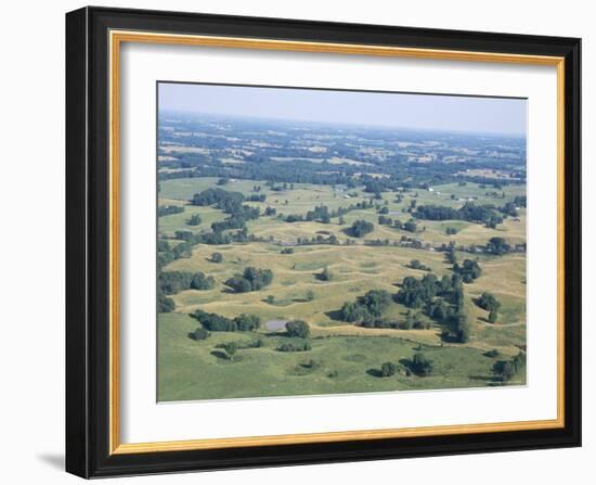 Sinkhole Plain, Polygonal Doline Karst, Near Mammoth Cave, Kentucky, USA-Tony Waltham-Framed Photographic Print