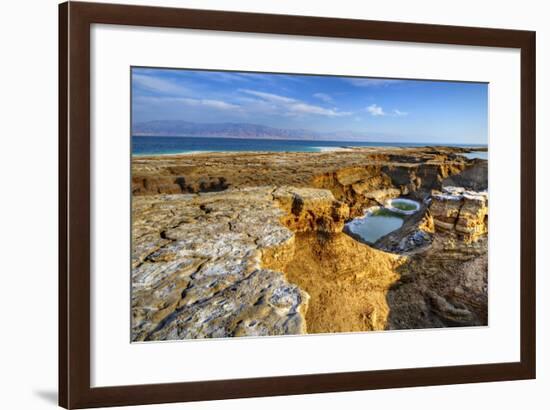 Sinkholes near the Dead Sea in Ein Gedi, Israel.-SeanPavonePhoto-Framed Photographic Print