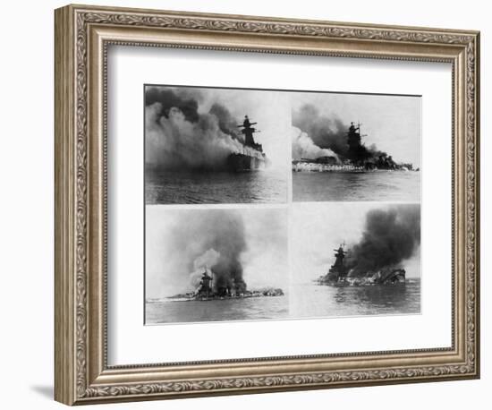 Sinking of Admiral Graf Spee, 1939-null-Framed Photographic Print