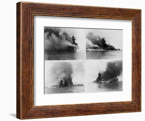 Sinking of Admiral Graf Spee, 1939-null-Framed Photographic Print