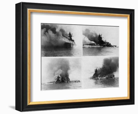 Sinking of Admiral Graf Spee, 1939-null-Framed Photographic Print