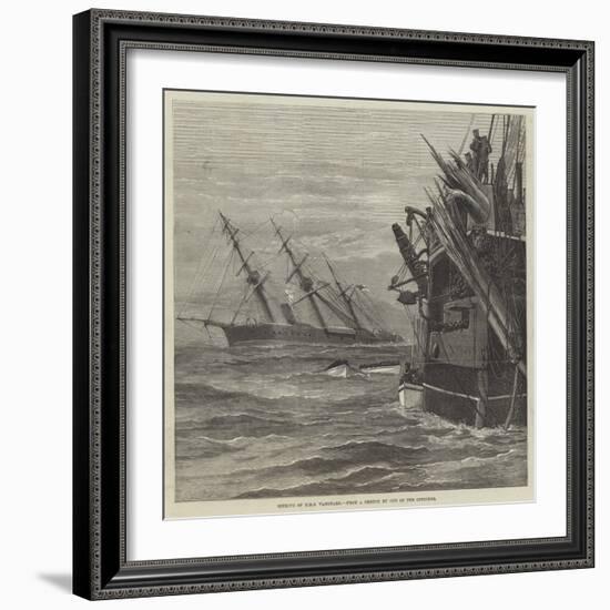 Sinking of HMS Vanguard-null-Framed Giclee Print