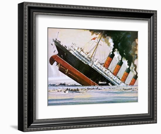 Sinking of the Lusitania-John S. Smith-Framed Giclee Print