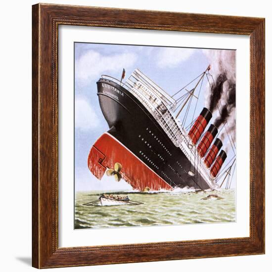 Sinking of the Lusitania-John Keay-Framed Giclee Print