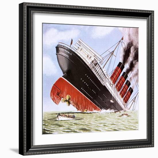 Sinking of the Lusitania-John Keay-Framed Giclee Print