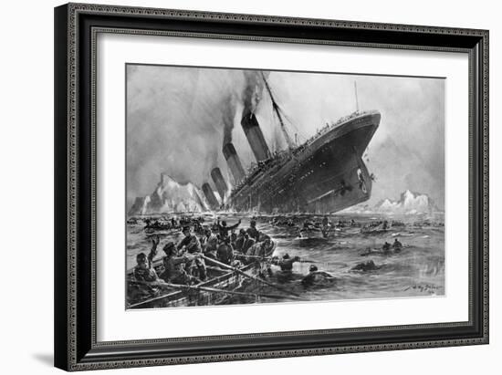 Sinking of the Titanic-Willy Stoewer-Framed Giclee Print