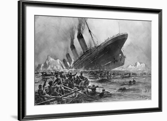 Sinking of the Titanic-Willy Stoewer-Framed Giclee Print