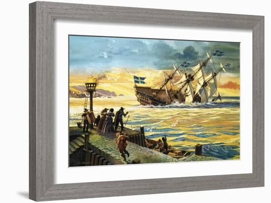 Sinking of the Vasa-Andrew Howat-Framed Giclee Print