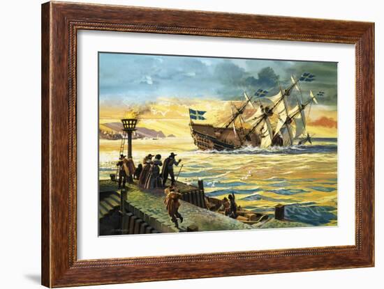 Sinking of the Vasa-Andrew Howat-Framed Giclee Print