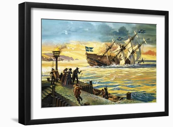 Sinking of the Vasa-Andrew Howat-Framed Giclee Print