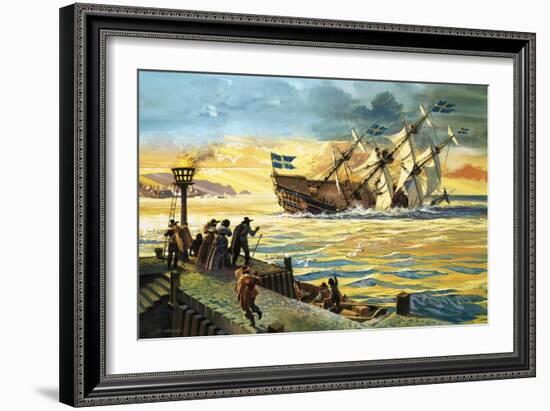 Sinking of the Vasa-Andrew Howat-Framed Giclee Print