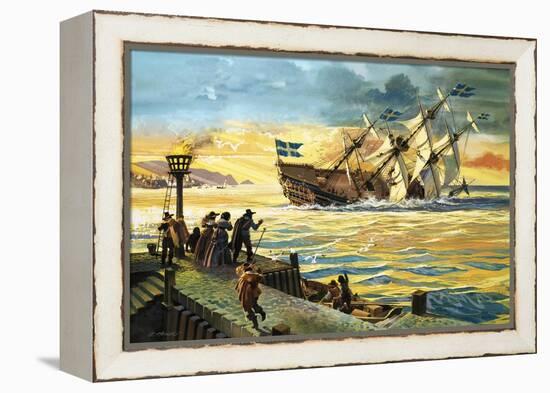 Sinking of the Vasa-Andrew Howat-Framed Premier Image Canvas