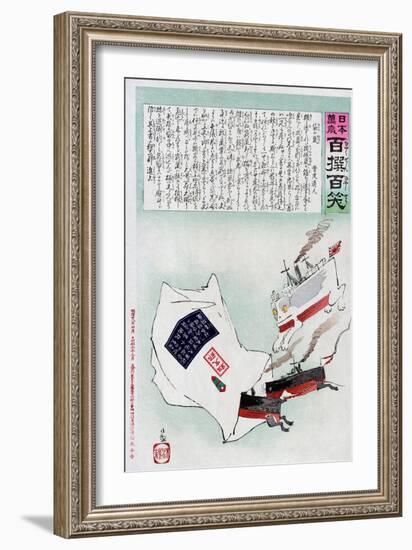 Sino-Japanese War, 1895-Kiyochika Kobayashi-Framed Giclee Print