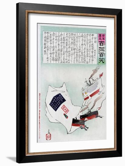 Sino-Japanese War, 1895-Kiyochika Kobayashi-Framed Giclee Print